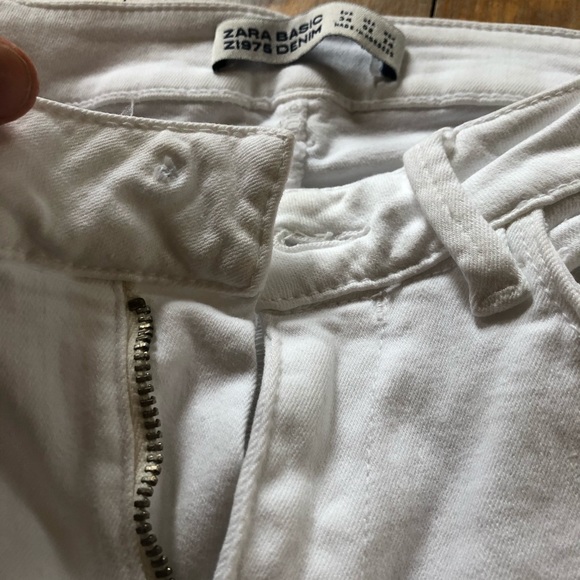 White Zara Basic Denim Pants - Picture 5 of 7